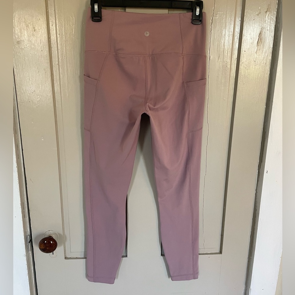 90 Degree By Reflex Mauve Pink High-Waisted Legging With Side Pocket Active Yoga - Picture 6 of 9